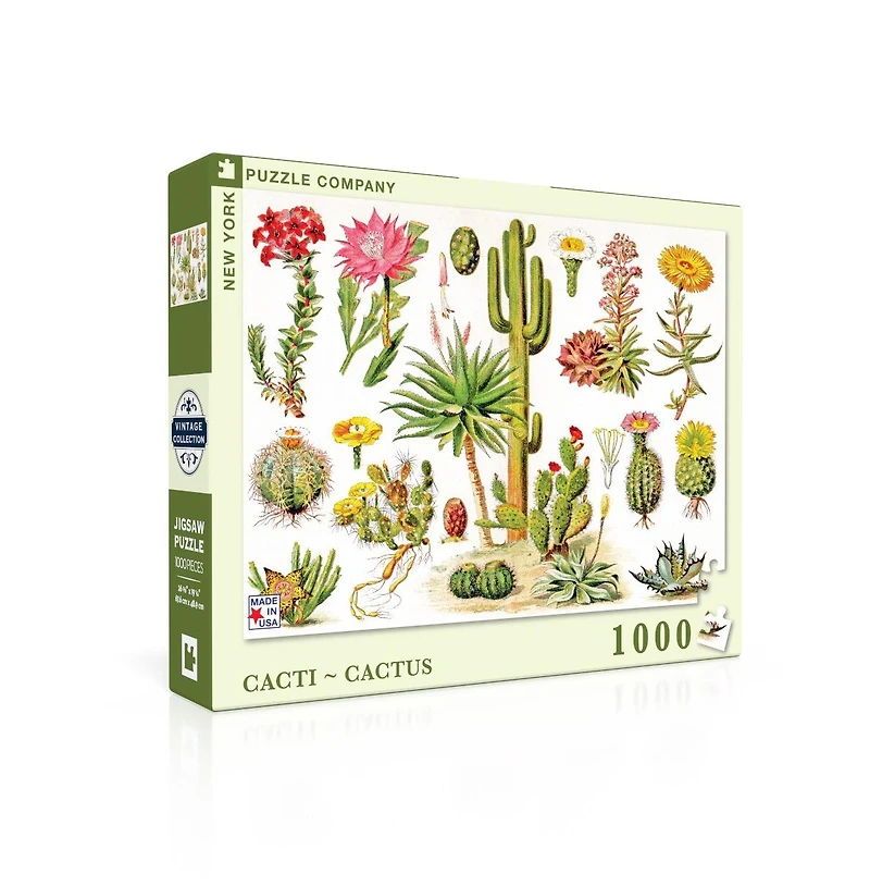 New York Puzzle Company Cacti Cactus 1000 Piece Puzzle