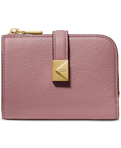 kate spade new york Deco Pebbled Leather Small Compact Wallet