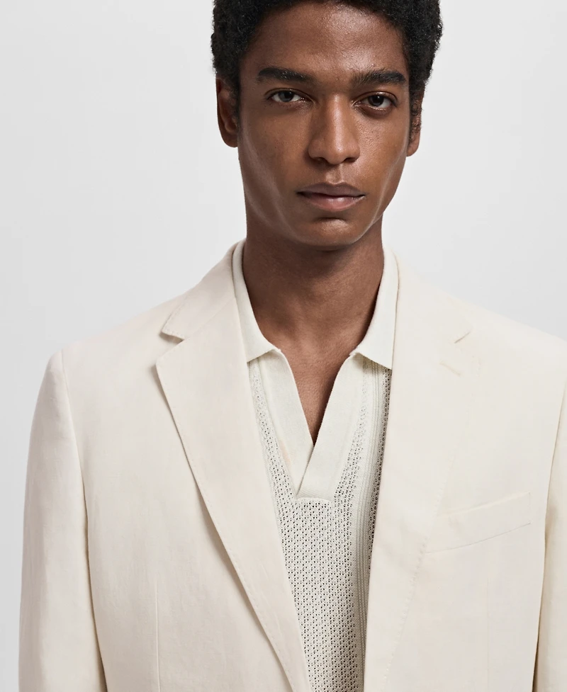 Mango Men's Linen-Lyocell Slim-Fit Suit Blazer