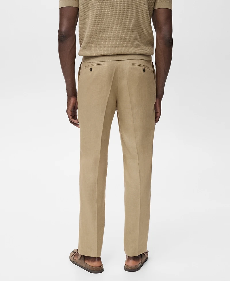 Mango Men's Slim-Fit Linen Pants