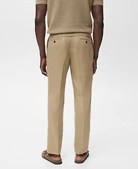 Mango Men's Slim-Fit Linen Pants