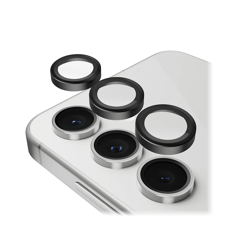 Case-Mate Aluminum Ring Camera Lens Glass Protector for Samsung Galaxy S24 Fe-Black