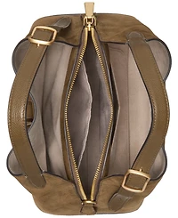 kate spade new york Deco Small Pebbled Leather & Suede Crossbody Tote