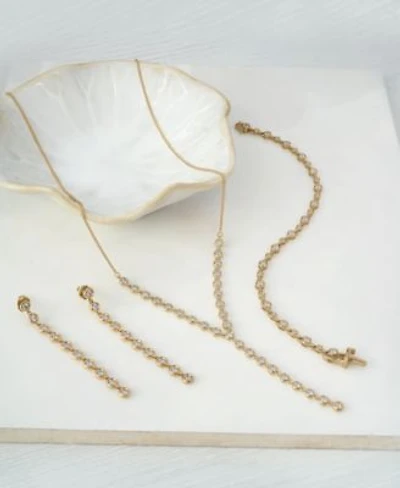 Wrapped In Love Diamond Bezel Lariat Necklace Tennis Bracelet Drop Earrings Collection In 14k Gold Exclusively At Macys