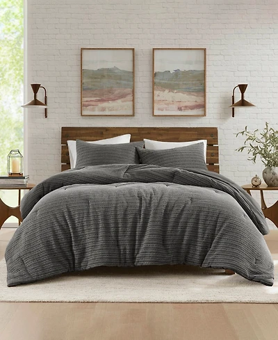 Woolrich Lyon Waffle Washed 3-Pc. Comforter Set, King/California King