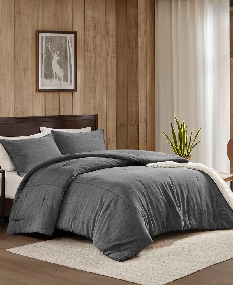 Woolrich Mckenzie Twill Washed 3-Pc. Comforter Set, Full/Queen