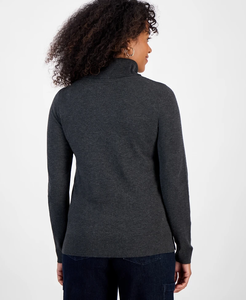 Style & Co Women's Long-Sleeve Turtleneck Sweater, Created for Macy's