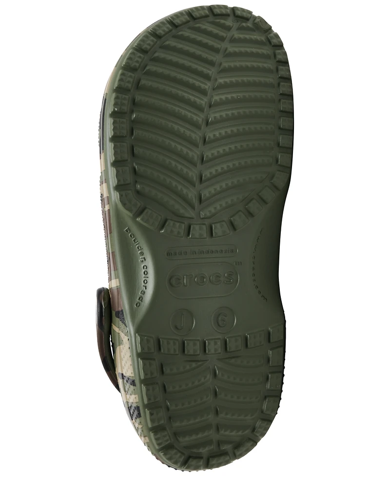 Crocs Big Kids Classic Camo Print Clog Sandals from Finish Line