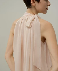 Lilysilk Women's Silk Georgette Tie-Neck Blouse