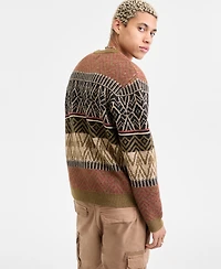 Sun + Stone Men's Long-Sleeve Wild Crewneck Sweater, Macy's Exclusive