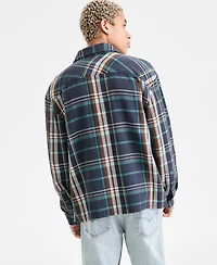 Sun + Stone Men's Swanson Long-Sleeve Cotton Over Shirt, Macy's Exclusive