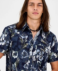 Sun + Stone Men's Floral-Print Short-Sleeve Shirt, Macy's Exclusive