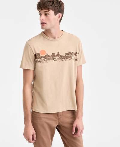 Sun + Stone Men's Short-Sleeve Mesa Stripe Graphic Cotton T-Shirt, Macy's Exclusive