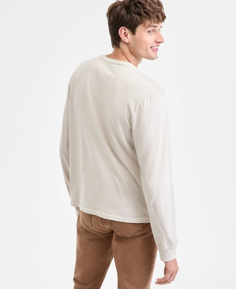 Sun + Stone Men's Long-Sleeve Cotton T-Shirt, Macy's Exclusive