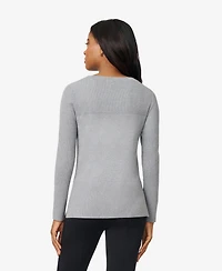 Melissa Paige Women's Boat Neck Ribbed Sweater