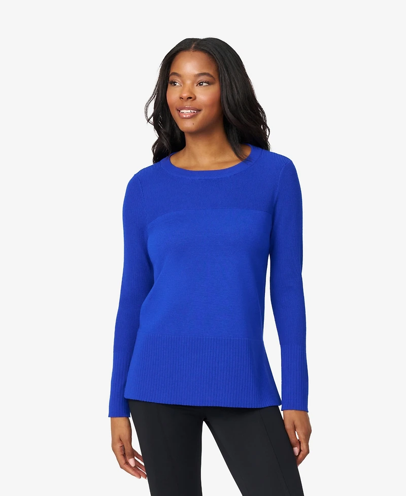 Melissa Paige Women's Boat Neck Ribbed Sweater