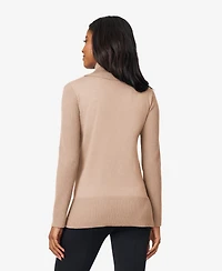 Melissa Paige Women's Ribbed Stitch Cowl-Neck Sweater