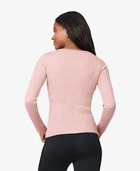 Melissa Paige Women's Crewneck Ribbed-Knit Sweater