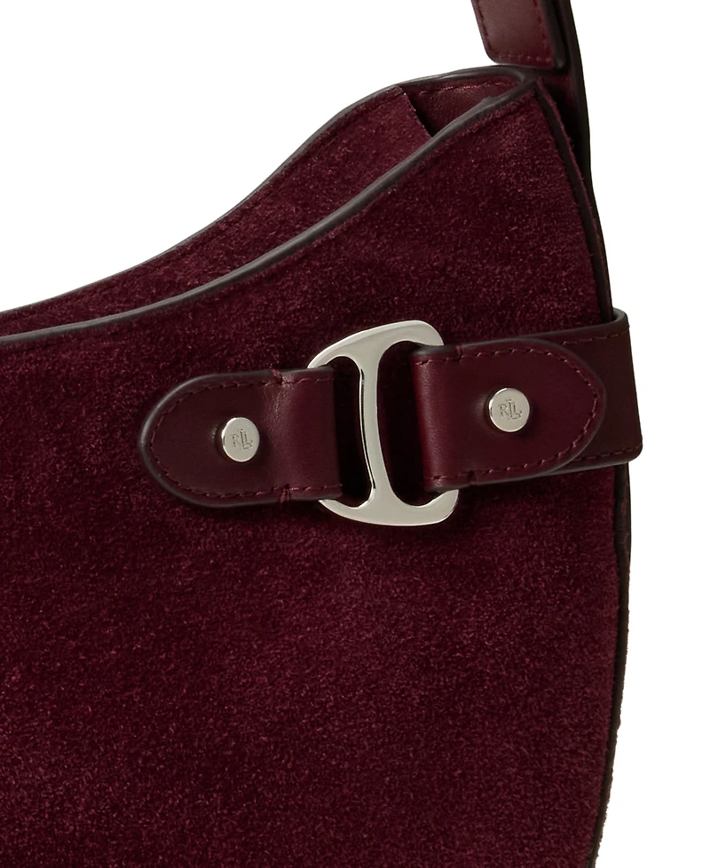 Lauren Ralph Suede Medium Tasha Shoulder Bag