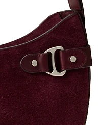 Lauren Ralph Suede Medium Tasha Shoulder Bag