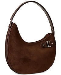 Lauren Ralph Tasha Medium Suede Shoulder Bag
