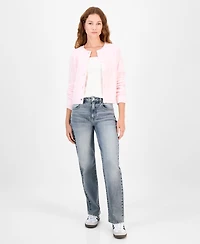 Hippie Rose Juniors' Cable-Knit Button-Front Lady Cardigan