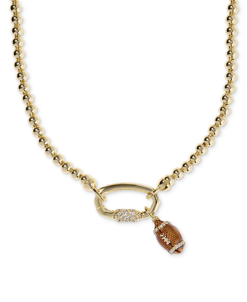 Kendra Scott Football Metal Strand Necklace