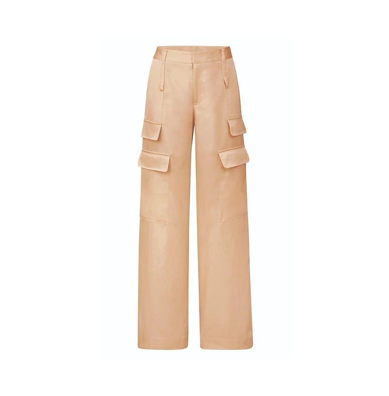 The Noli Shop Women's Milan Satin Cargo Pant