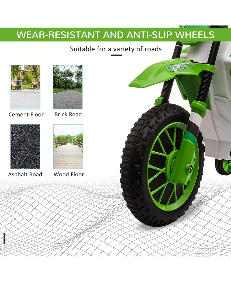 Aosom 12V Kids Motorcycle Off Road Electric Motor Bike,