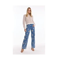 The Noli Shop Women's Kaia Pearl High Rise Jean