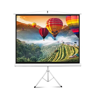 Pyle 72-inch Video Projector Screen, Easy Fold-Out & Roll-Up Projection Display, Tripod Stand Style