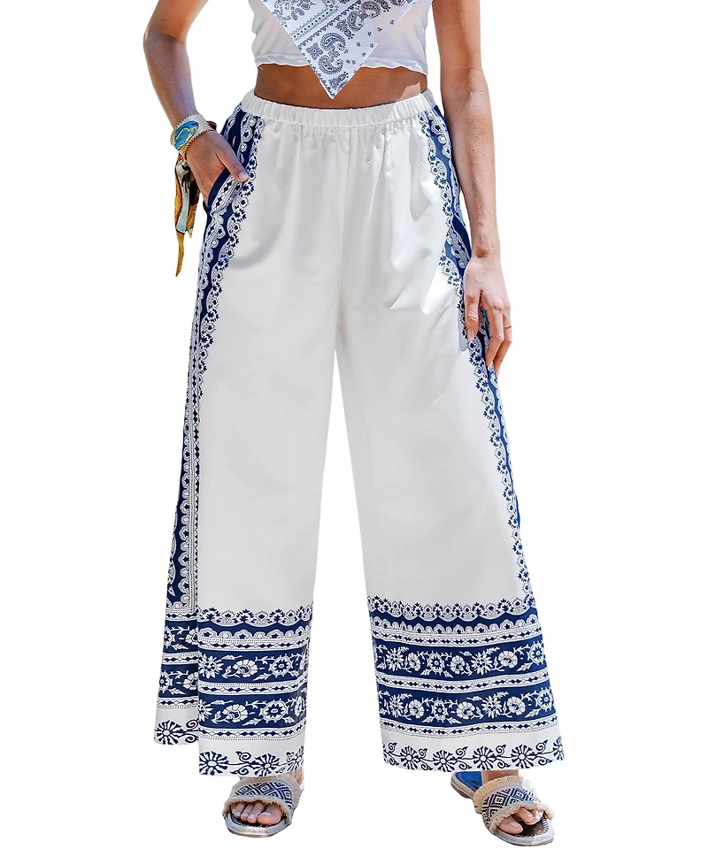 Cupshe Women's Loose Lines Ornate Pants