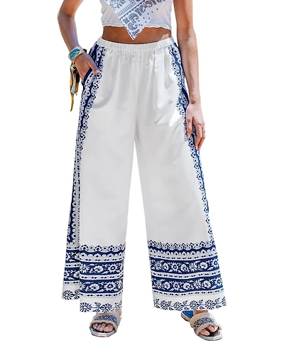 Cupshe Women's Loose Lines Ornate Pants