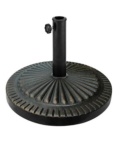 Gymax 30LBS Round Patio Market Umbrella Base Heavy-Duty Outdoor Stand