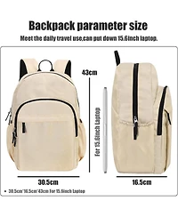 15.6 inch Basic Backpack for Men, Travel Backpack Carry on, Water Resistant School Backpacks for Teens, College Back Pack Bookbag for Boys Girls, Work