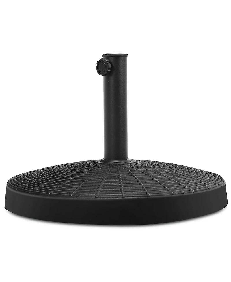 Gymax 49 lbs Round Resin Patio Umbrella Base Stand Holder w/ Adjustable Knob