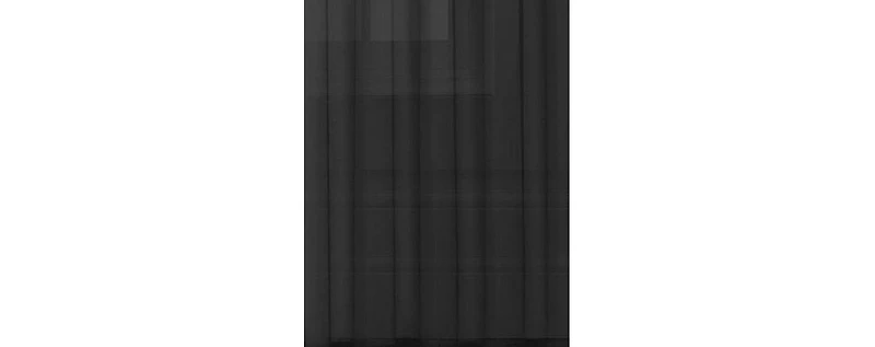GoodGram Set of 2 Light Weight Basic Sheer Voile Rod Pocket Window Curtain Panels - Black, 84 in. Long