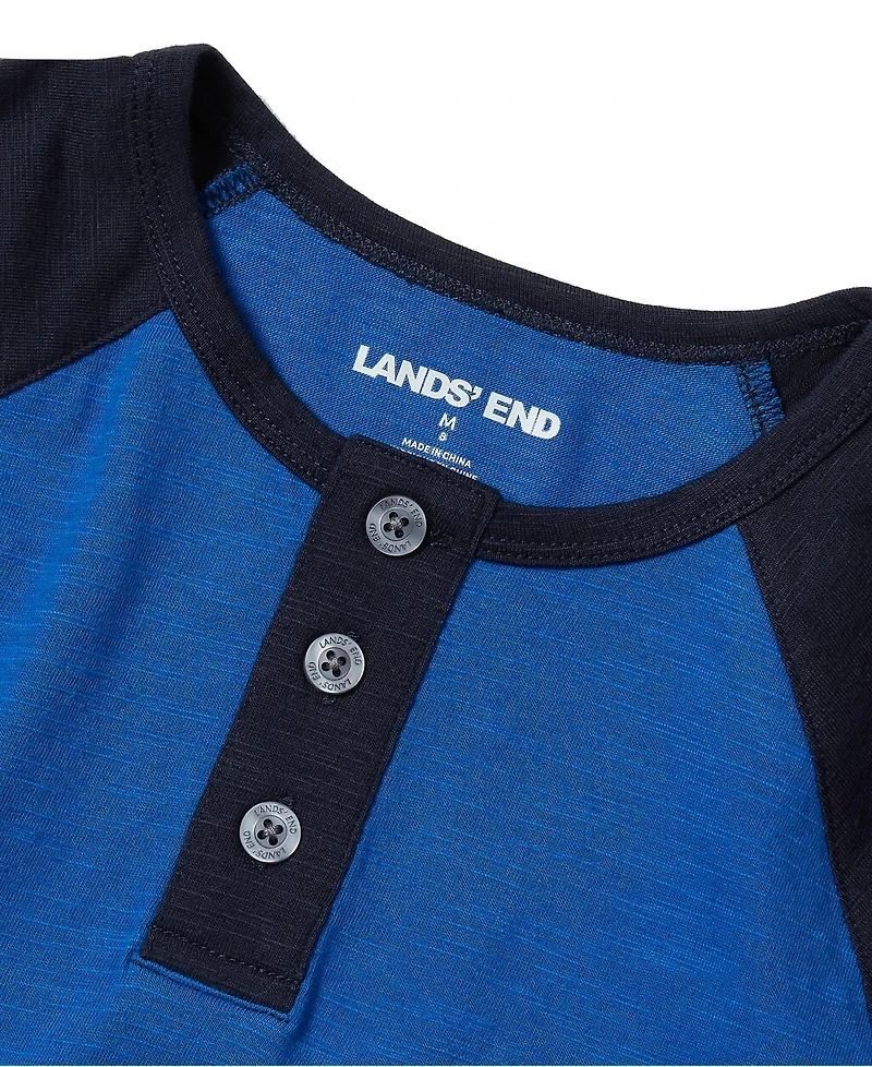 Lands' End Boys Short Sleeve Henley Tee