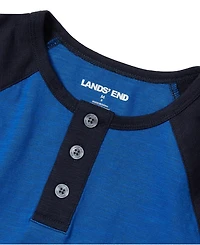 Lands' End Boys Short Sleeve Henley Tee