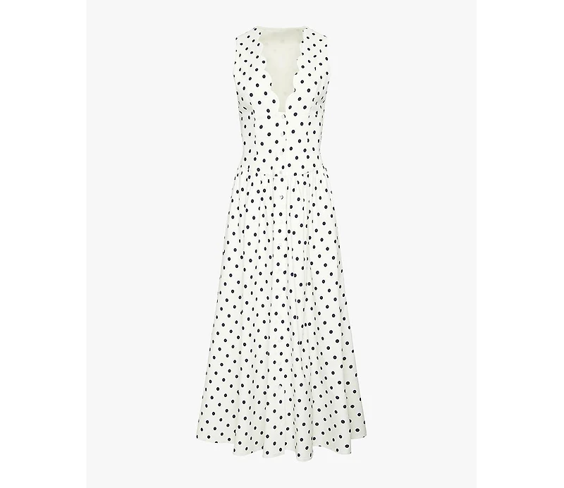 WeWoreWhat Women's Button Front Scallop Dress