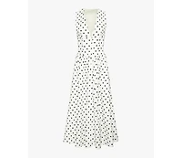 WeWoreWhat Women's Button Front Scallop Dress