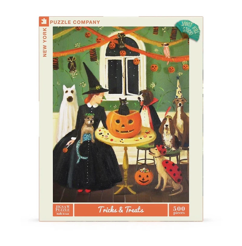 New York Puzzle Company Tricks & Treats 500 Piece Puzzle