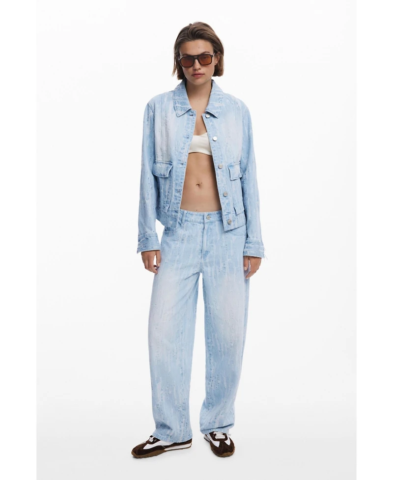 Desigual Women's Ripped effect jeans