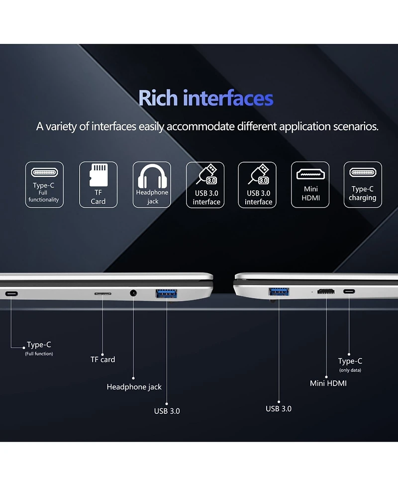 Memozuoix 15.6" Laptop Intel N100, 16GB Ram, 1TB Ssd, Windows 11 Work Computer, Fingerprint Reader, Backlit Keyboard