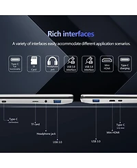 Memozuoix 15.6" Laptop Intel N100, 16GB Ram, 1TB Ssd, Windows 11 Work Computer, Fingerprint Reader, Backlit Keyboard