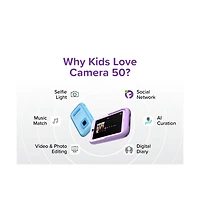 myFirst Camera 50 () New Ai Editor Camera for Kids, 20MP Photos 1080P Video, Front & Selfie Lens