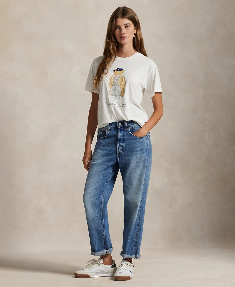 Polo Ralph Lauren Women's Bear Print Crew Neck Jersey T-Shirt