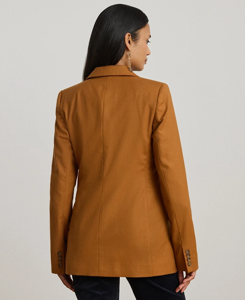 Lauren Ralph Women's Doeskin Nashill Double Breasted Twill Blazer