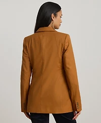 Lauren Ralph Women's Doeskin Nashill Double Breasted Twill Blazer