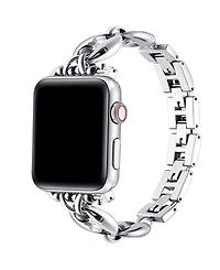 Posh Tech Poppy Silver Stainless Steel Link Band for Apple Watch